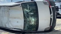 E-5 karayolu Edirne istikametinde 2 araç bilinmeyen bir nedenle kaza yaptı
