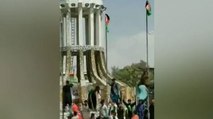Nonstop: Afghans waving the national flag in Kabul