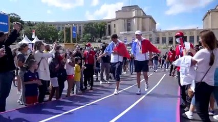 Live des Jeux - Célébration médaille - Hugo Boucheron et Matthieu Androdias (aviron)