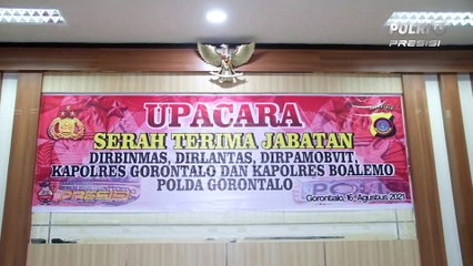 Polda Gorontalo Gelar Sertijab 5 Pejabat Utama