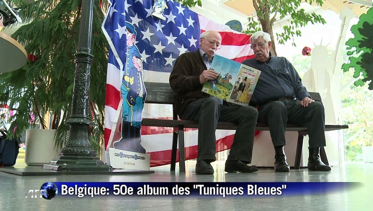 Raul Cauvin et Willy Lambil évoquent "Les Tuniques bleues" pour l'AFP