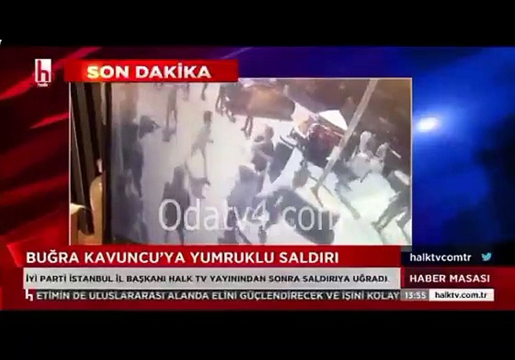Buğra Kavuncu'ya saldırı anı kamerada