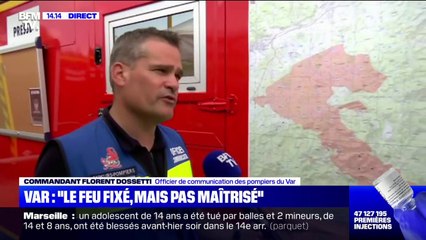 Incendie dans le Var: "Le feu est fixé" mais pas maîtrisé