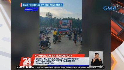 Bahagi ng Brgy. Catigan sa Davao City, mistulang may piyesta sa dami ng dumagsang tao | 24 Oras