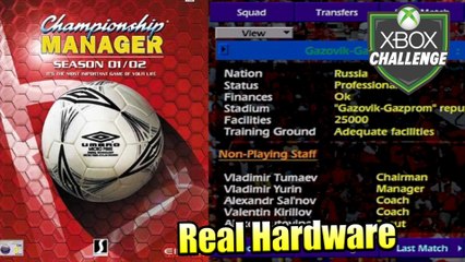 Championship Manager Season 2001 02 — Xbox OG Gameplay HD  — Real Hardware {Component}