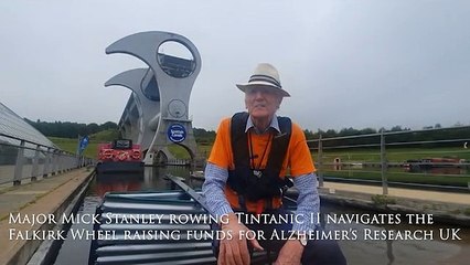 Major Mick Rowing Tintanic II Navigates The Falkirk Wheel