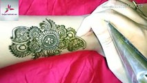 easy simple arebic henna mehndi design - back hand mehndi design for beginners - floral mehndi design  -Habiba Mehndi Art
