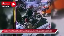 Taliban'ın Afganistan bayrağı taşıyanlara müdahalesi kamerada