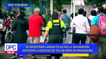 Desorganización en módulos de vacunación de adultos en Michoacán
