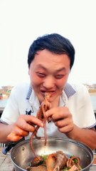 SPICY SEAFOOD | SQUID OCTOPUS SUPER NICE EATING |  أصوات الأخطبوط ال | #shorts #99