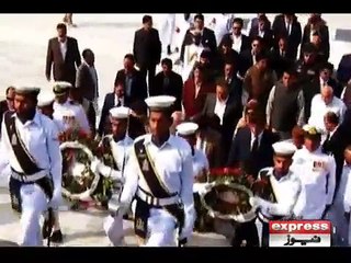 Politiciants visits Mazar-e-Quaid
