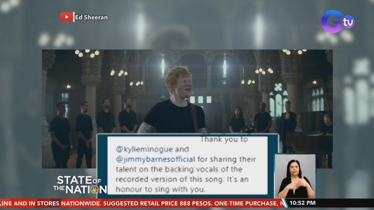Kylie Minogue, back-up vocal sa latest single ni Ed Sheeran na 'Visiting Hours' | SONA