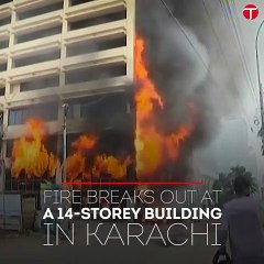 Fire breaks out at high-rise building in Karachi’s Boat Basin