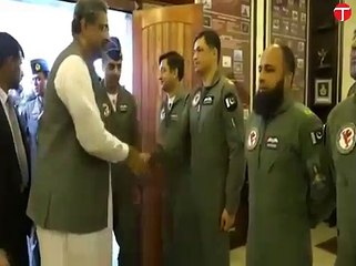 PM Shahid Khaqan Abbasi takes part in PAF training exercise, flies in an F-16