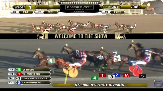 Yonkers Raceway - Two Races 70,300 TROTS NYSS 2 YO FILLY August 19, 2021