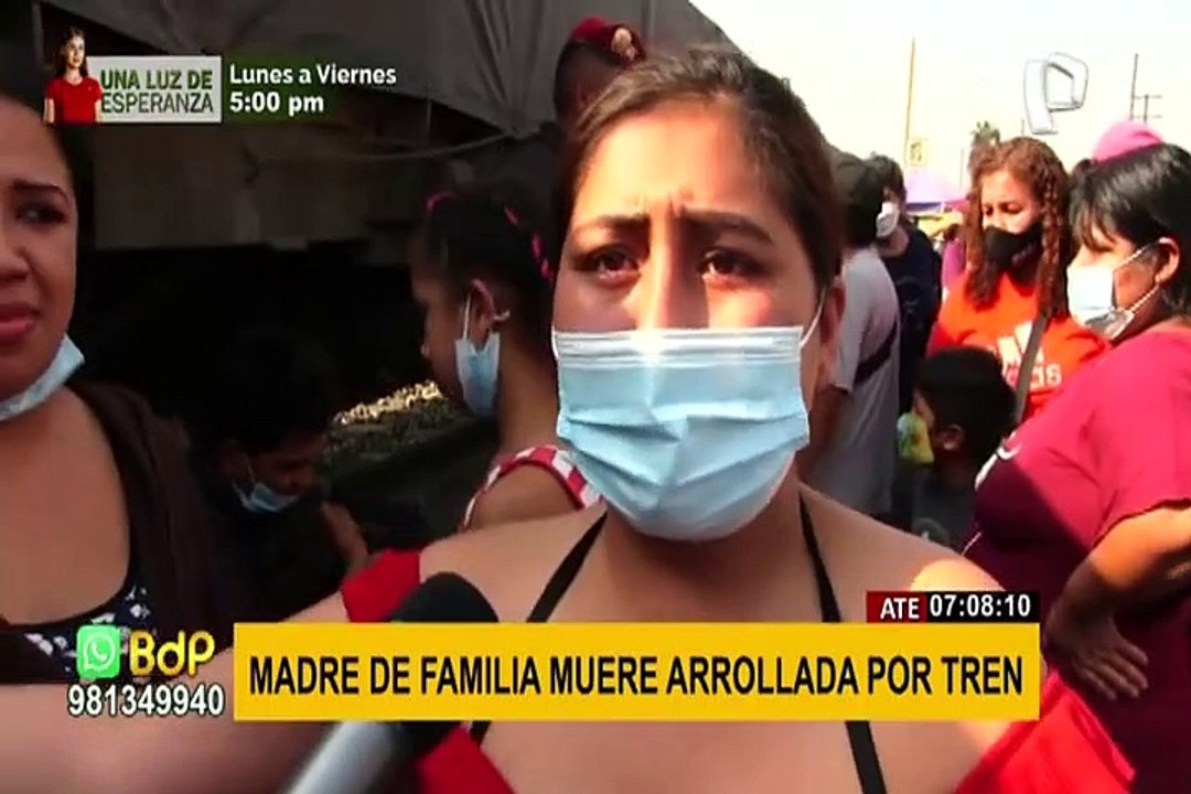 Captan el momento en que madre muere arrollada por un tren en Ate