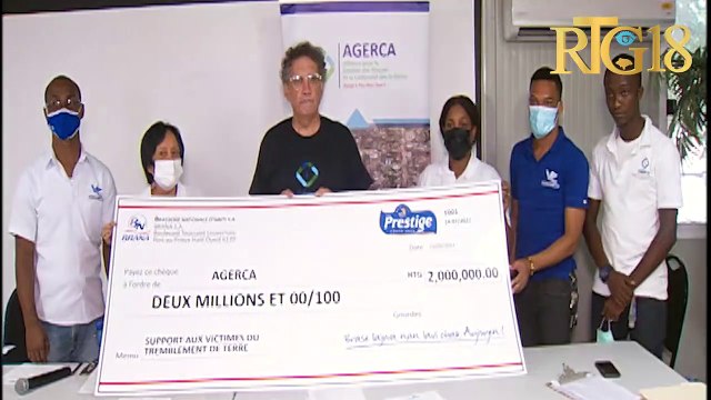 Sou inisyativ AGERCA plizyè antrepriz prive fè don plizyè materyèl pou bay viktim tranbleman tè