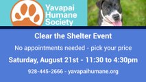 Saturday is the Yavapai Humane Society Clear the Shelter Event