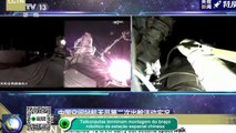 Taikonautas terminam montagem do braço robótico da estação espacial chinesa