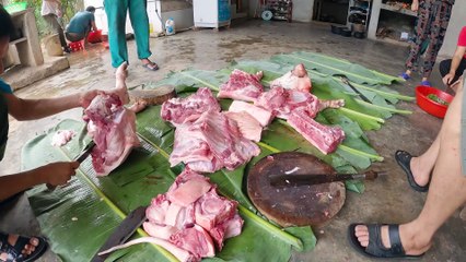 Làm Thịt Con Lợn Bắt Ở Bản Về