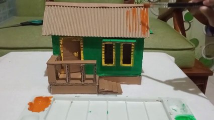 Membuat Miniatur Rumah dengan Kardus Bekas
