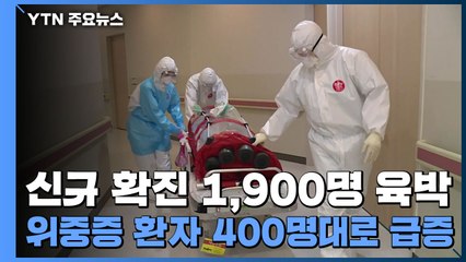 코로나19 신규확진 1,900명 육박...위중증 급증 400명 대 / YTN