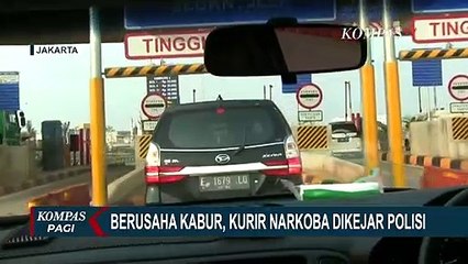 Detik-detik Polisi Tangkap Kurir Narkoba di Tol Tomang