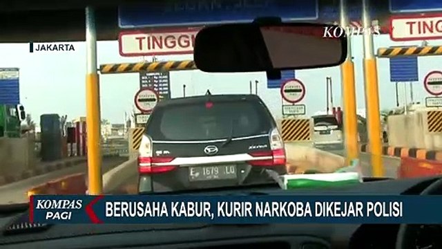 Detik-detik Polisi Tangkap Kurir Narkoba di Tol Tomang