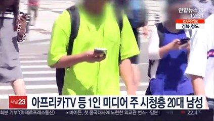 아프리카TV 등 1인 미디어 주 시청층 20대 남성