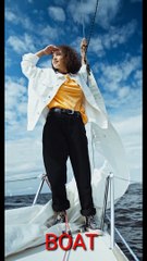 Girl Enjoying With Boat