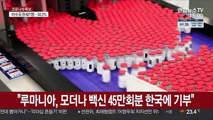 "루마니아, 모더나 백신 45만회분 한국에 기부"