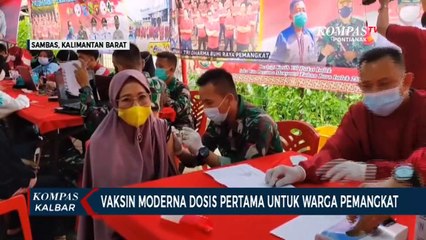 Suntikan Pertama Vaksin Moderna untuk Ribuan Warga Pemangkat