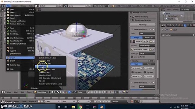 tutorial export import objek menggunakan blender