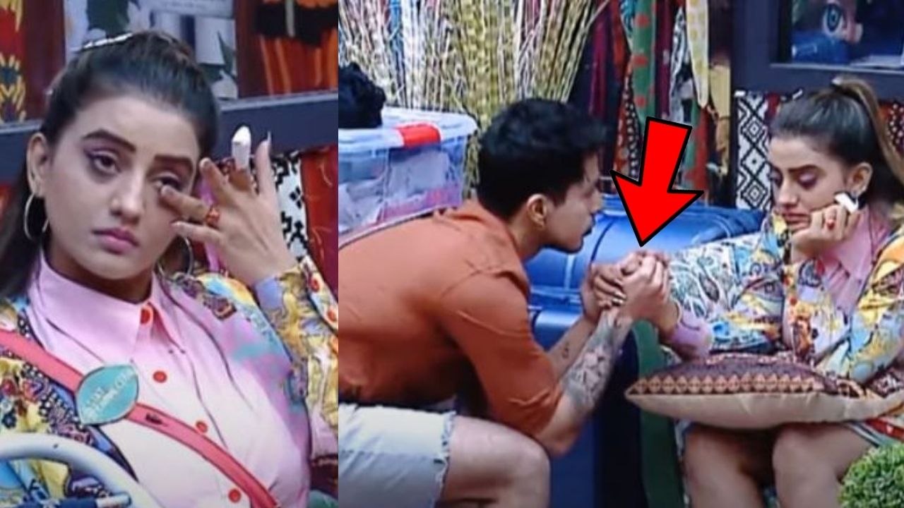 Bigg Boss Ott : Pratik Sehajpal ने रोती Akshara Singh को दिया सहारा, पोछे आंसू  | FilmiBeat