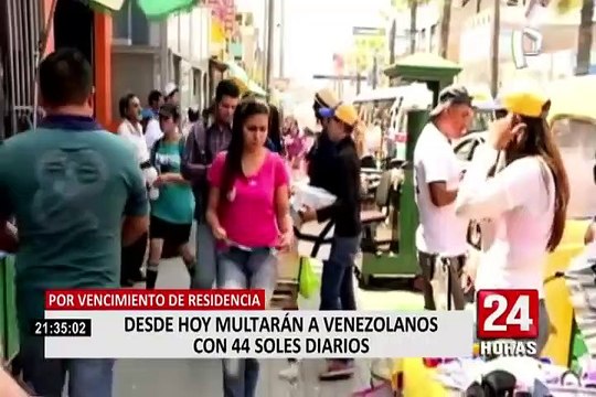 Venezolanos en Perú tendrán que pagar 44 soles diarios tras vencimiento de residencia