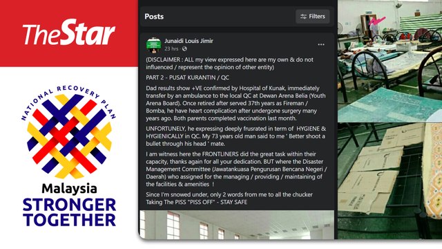 Covid-19: Man rants about 'uninhabitable' quarantine centre in Sabah on social media