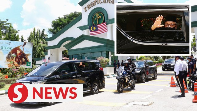 Newly appointed Prime Minister leaves residence to be sworn-in