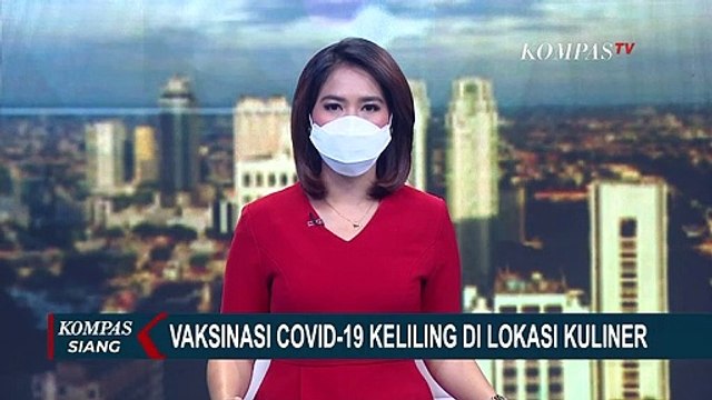Potret Vaksinasi Keliling di Pusat Kuliner bagi Para Pedagang, Pembeli dan Warga Sekitar