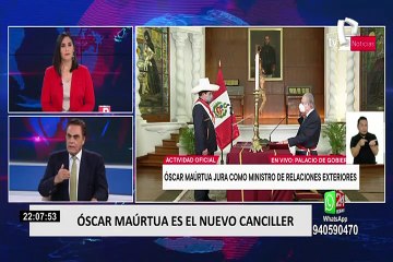 Gonzales Posada sobre la designación de Óscar Maúrtua: "Espero que su llegada a torre Tagle sirva para encarrillar el servicio exterior"