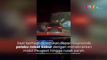 Aksi Kejar-kejaran Mobil Plat Polisi VS Korban Tabrak Lari