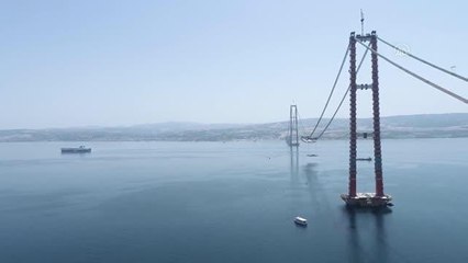 1915 Çanakkale Köprüsü'nde 87 tabliyeden 29'unun montajı tamamlandı