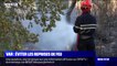 Incendie dans le Var: les pompiers s'attellent à éviter les reprises de feu