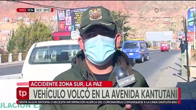 Un vehículo sufre vuelco de tonel en la zona sur de La Paz; Tránsito presume fallas mecánicas