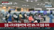 접종 시작 6개월여만에 국민 50% 1차 접종 마쳐