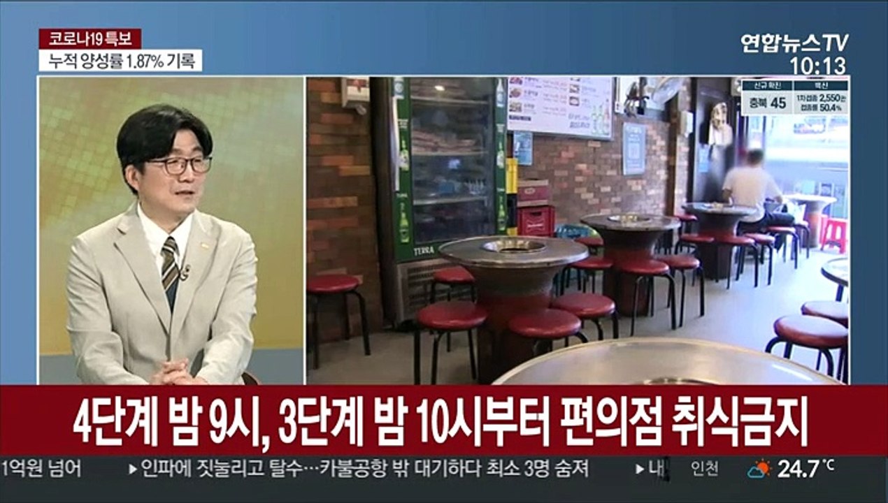 [뉴스초점] 신규확진 1,628명…백신 1차 접종률 50.4%
