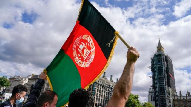 Protest in London against Taliban's Afghanistan takeover