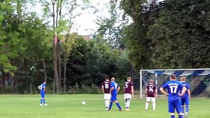 Tor für Obernjesa  im Spiel gegen den FC Weser