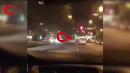 Kaza geliyorum dedi, maganda o anları böyle kaydetti