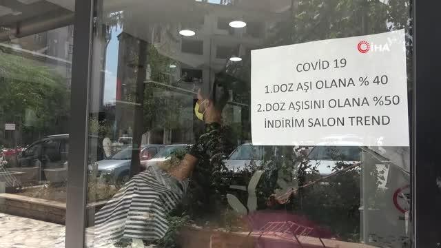 Elazığlı berberden aşı tarifesi: 1'inci doz aşı olana yüzde 40, 2'nci doz olana yüzde 50 indirim