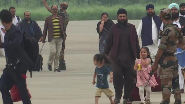Watch: Afghan evacuees at Hindon airbase in Ghaziabad